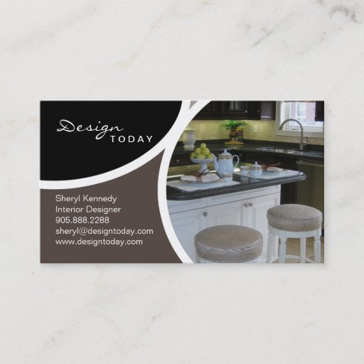 Customizable Interior Design Staging Modern Business Card 6