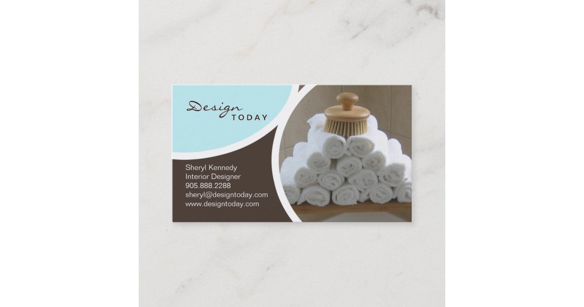 Interior Design Staging Modern Business Card Spa | Zazzle