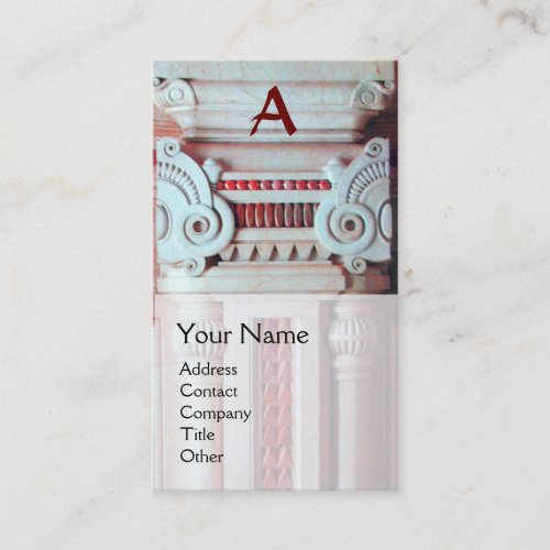 INTERIOR DESIGNER ARCHITECTURE Monogram Business Card