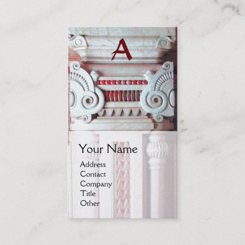 INTERIOR DESIGNER ARCHITECTURE Monogrampearl Business Card