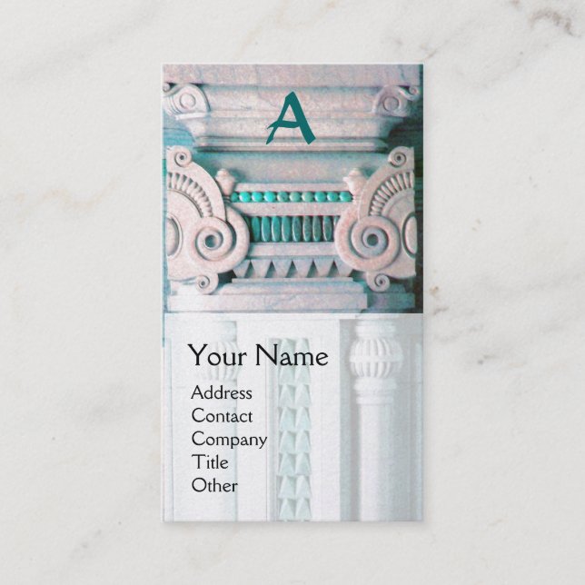INTERIOR DESIGNER, ARCHITECTURE Monogram,silver Business Card (Front)