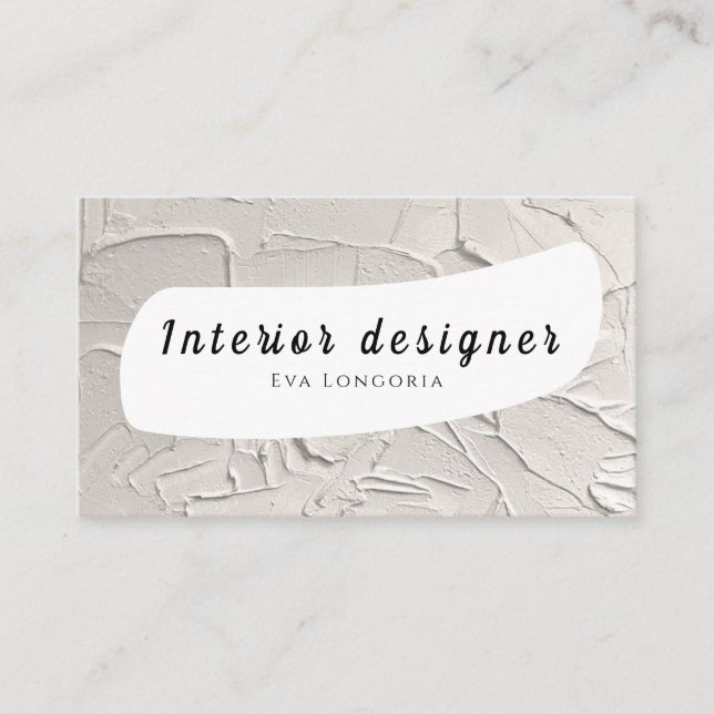 Interior designer Business Card (Front)