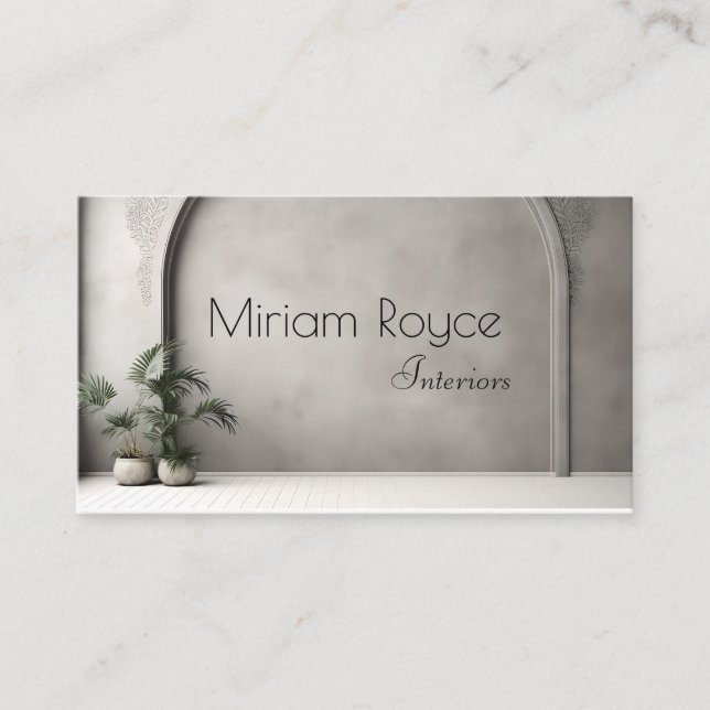 Interior designer business card (Front)
