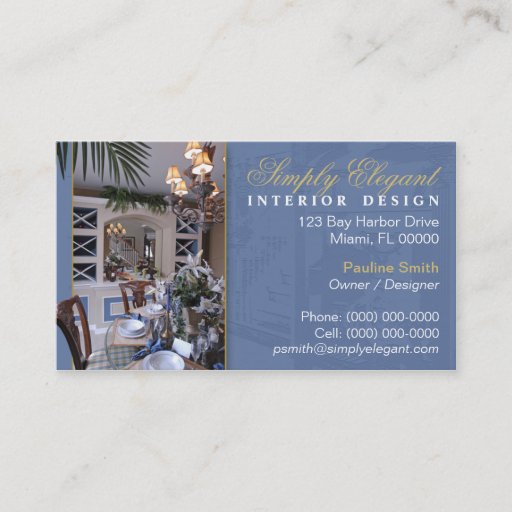 Customizable Interior Designer Business Card