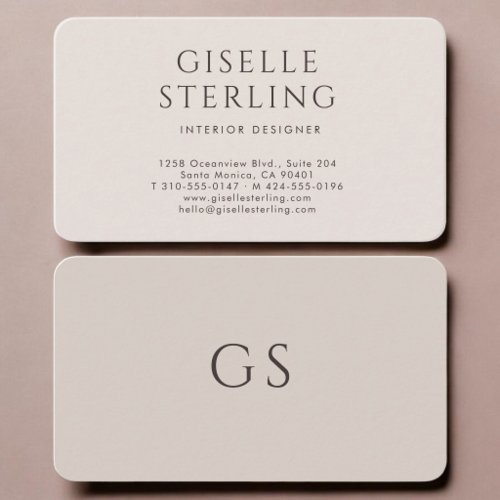 Interior Designer Business Card