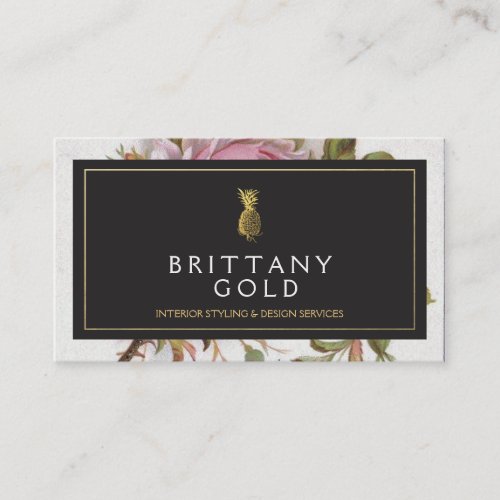 Interior Designer Business Card _ Chic Gold