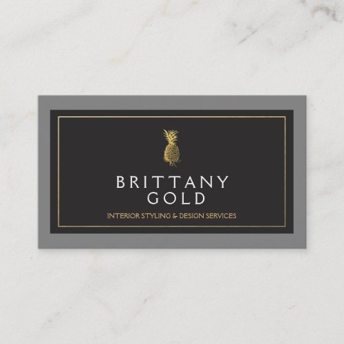 Interior Designer Business Card _ Chic Gold