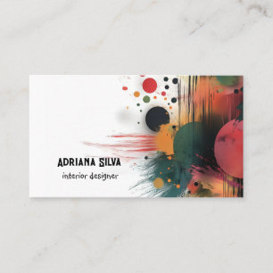Interior Designer Business Cards colorful