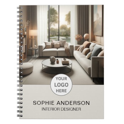 Interior Designer Business Logo Photo Professional Notebook