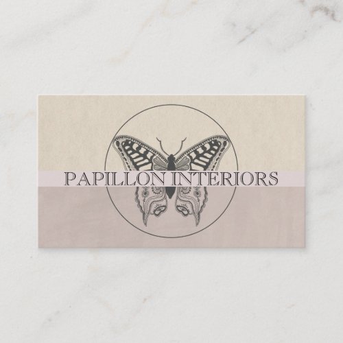 Interior Designer Butterfly Logo Business Card