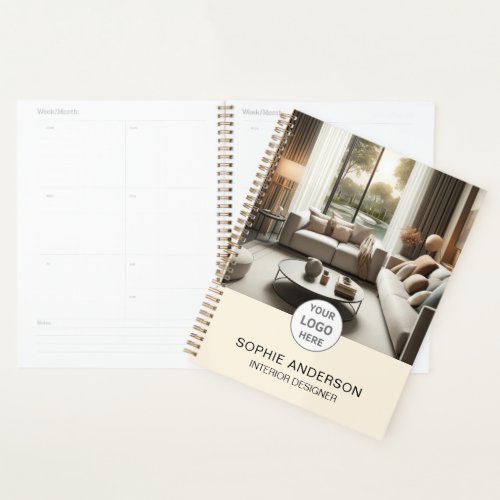 Interior Designer Custom Logo Photo Cream Planner