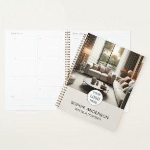 Interior Designer Custom Logo Photo Neutral Beige Planner
