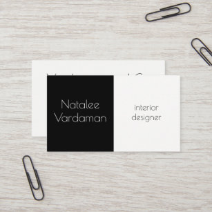 Interior Designer customizable simple elegant Business Card