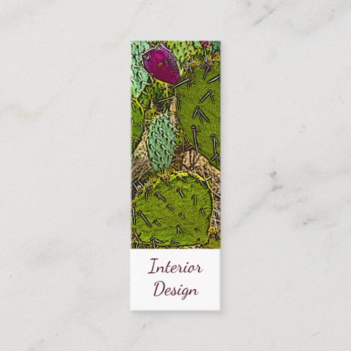 Interior Designer Desert Botanical Abstract Mini Business Card