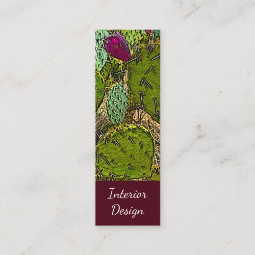 Interior Designer Desert Botanical Mini Business Card