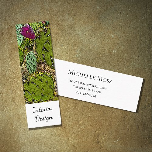 Interior Designer Desert Botanical Simple Mini Business Card