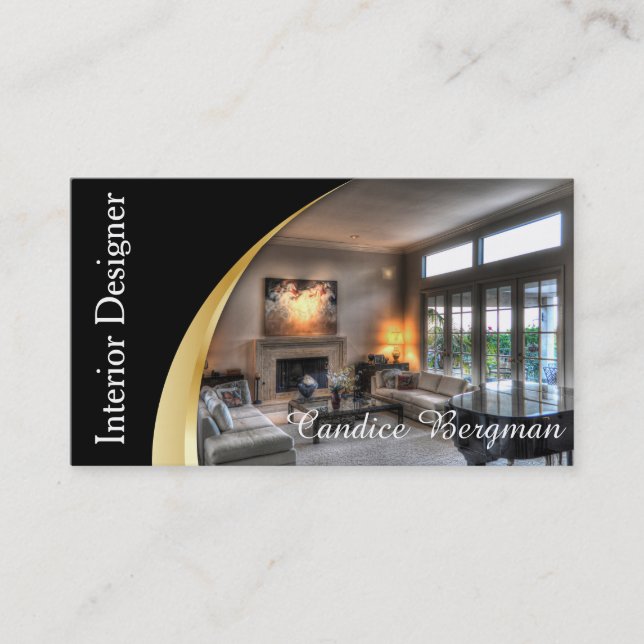Interior Designer Design Consultant Business Card (Front)
