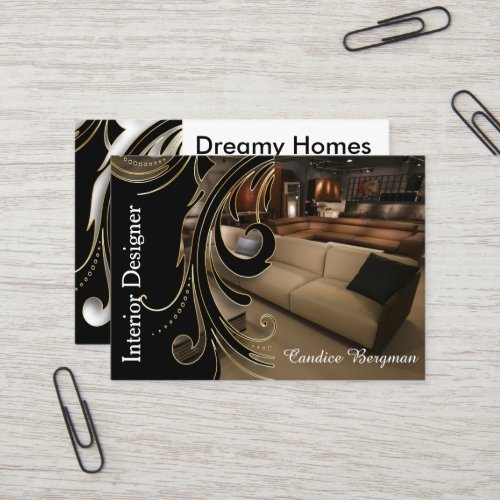 Interior Designer Design Consultant Business Card