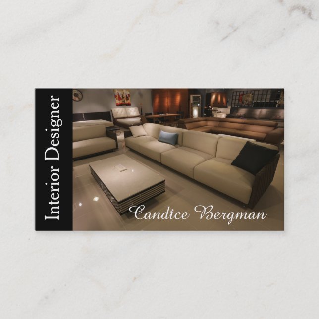 Interior Designer Design Consultant Business Card (Front)