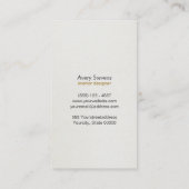 Interior Designer Elegant Gold Scrolls Black Business Card (Back)
