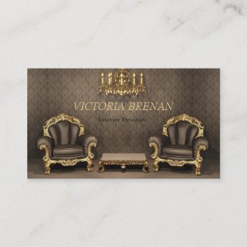 Interior Designer Furniture Decorator Classic Home Business Card by paplavskyte at Zazzle