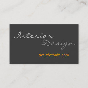 Interior Designer Gray Contemporary Business Card