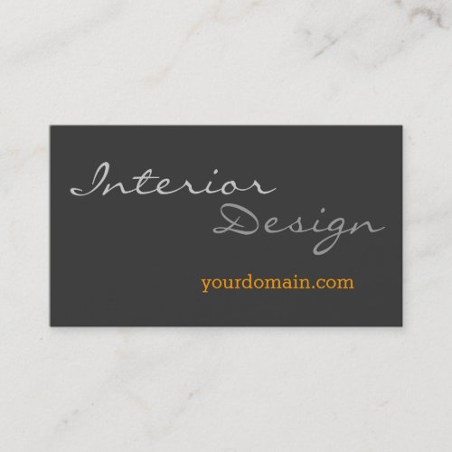 Interior Designer Gray Contemporary Business Card