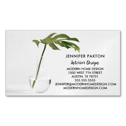 Interior Designer Home Decorator Chic Modern Business Card Magnet