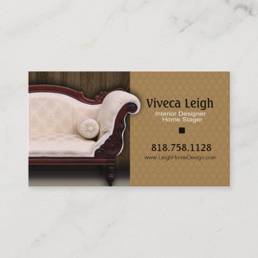 Customizable Interior Designer, Home Stager Business Card Templates