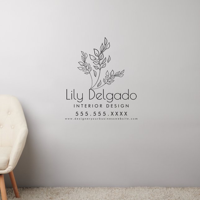 Interior Designer Home Stager Wall Decal (Living Room 2)