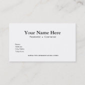 Interior Designer Home Staging Business Card (Back)