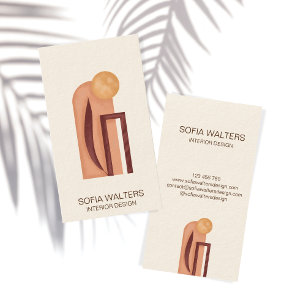 interior designer home staging real estate abstrac business card