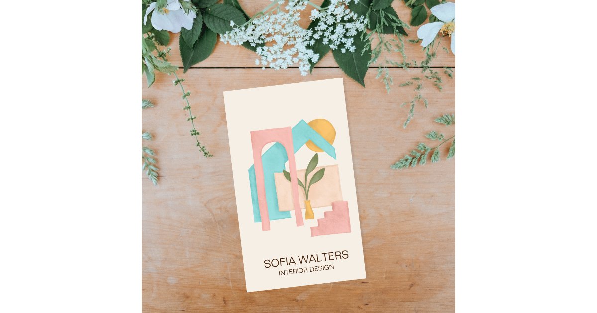 interior designer home staging real estate hotel business card | Zazzle