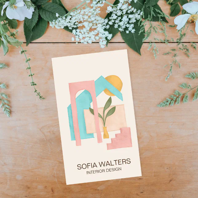 interior designer home staging real estate hotel business card | Zazzle