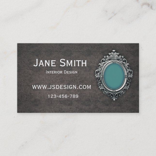 Interior Designer Interior Decorator, Business Card (Front)