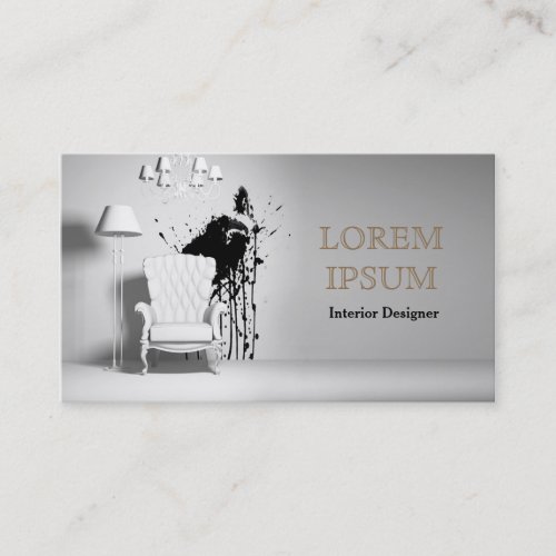 Interior Designer Light Grey Chair Card