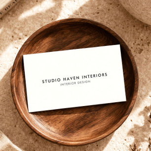 Interior Designer Minimalist Luxury Ivory Business Card