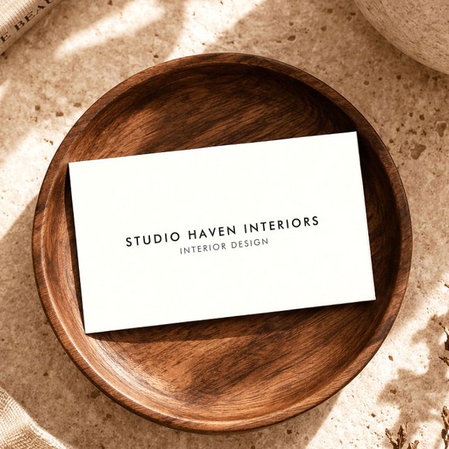 Interior Designer Minimalist Luxury Ivory Business Card (Creator Uploaded)