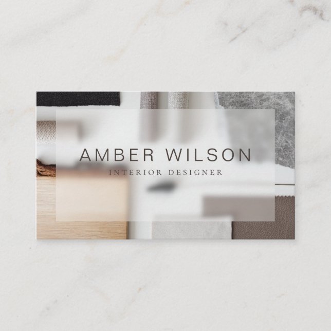 Interior Designer Modern Aesthetic Business Card (Front)