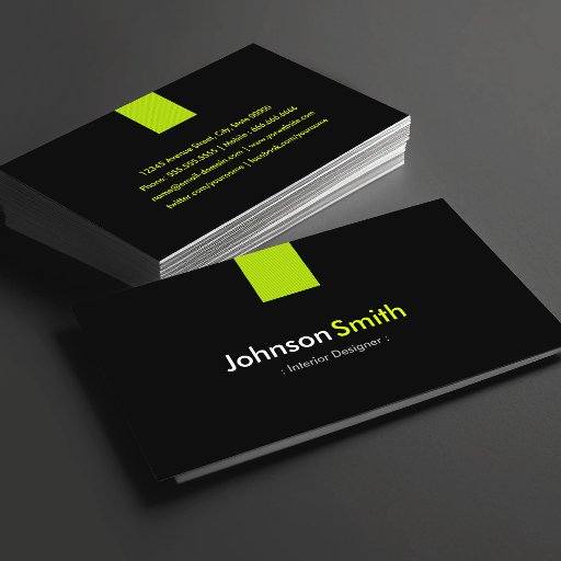 Customizable Interior Designer Modern Mint Green Business Card