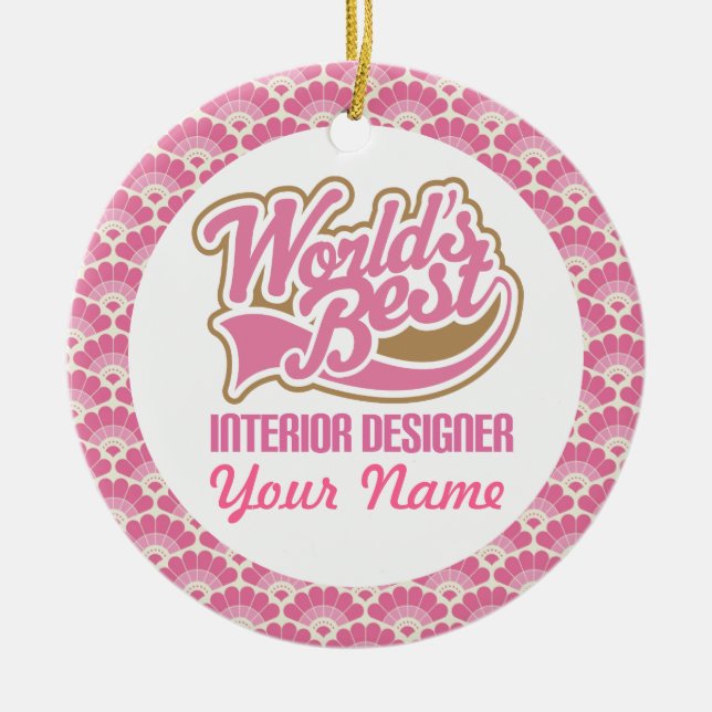 Interior Designer Personalized Gift Ornament (Front)