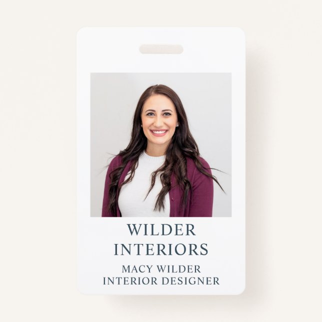 Interior Designer Photo Badge (Front)