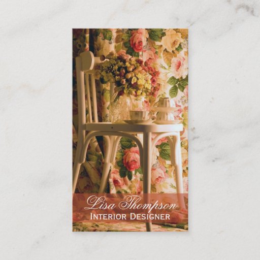 Customizable Interior Designer , Provence, Furniture Business Business Card Template