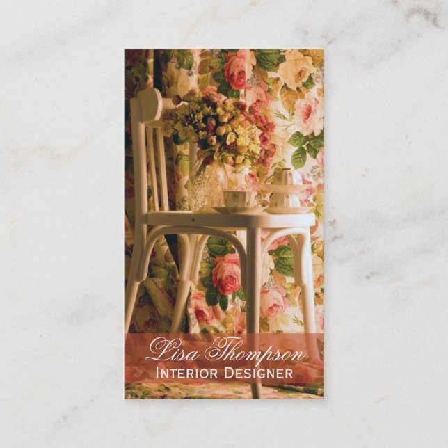 Interior Designer , Provence, Furniture Decorator Business Card (Front)