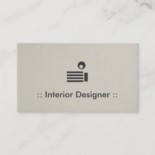 Interior Designer Simple Elegant Professional Business Card