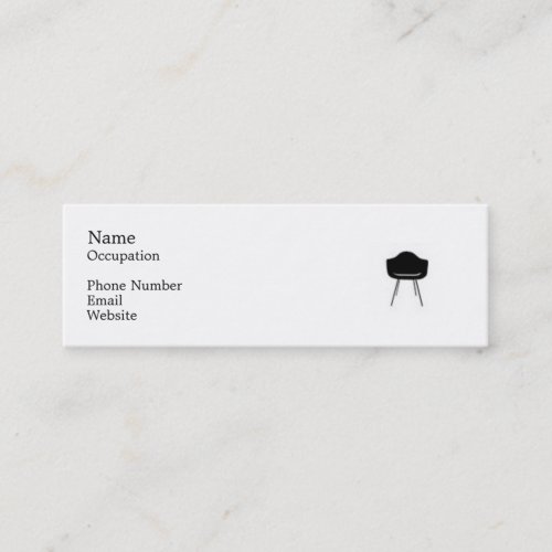interior designer skinny card business card