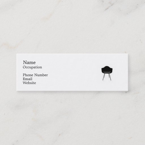 Customizable interior designer skinny card business card