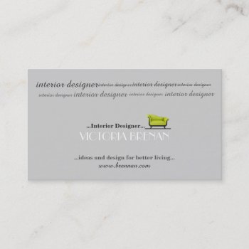 Interior Designer Sofa House Decorator Stylist Business Card by paplavskyte at Zazzle
