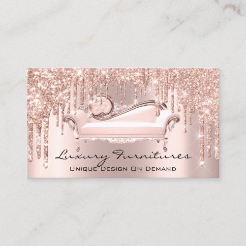 Interior Designer Unique Furnitures Rose Pink Sofa Business Card