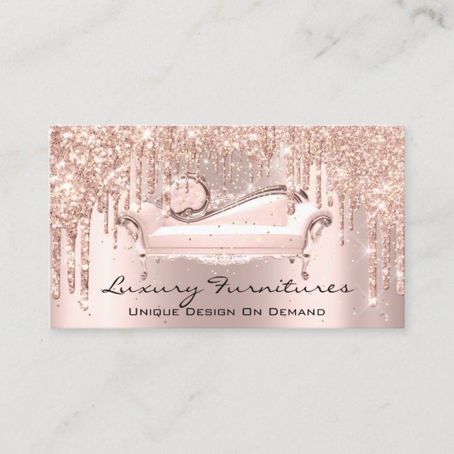 Interior Designer Unique Furnitures Rose Sofa Lux Business Card (Front)